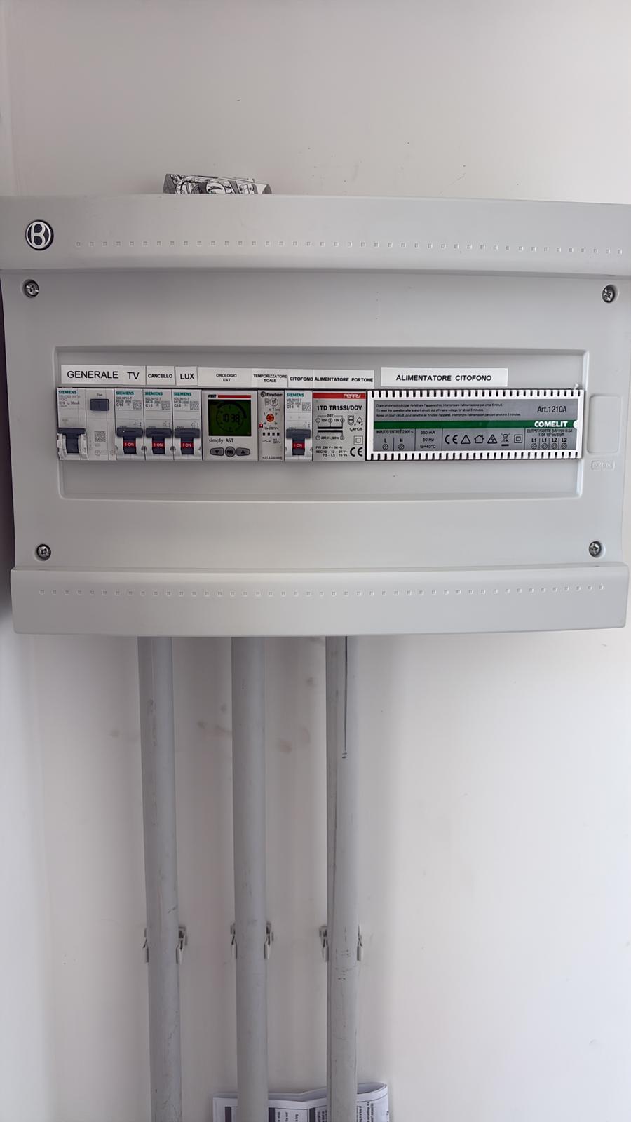 Quadro elettrico sistema citofonico Comelit